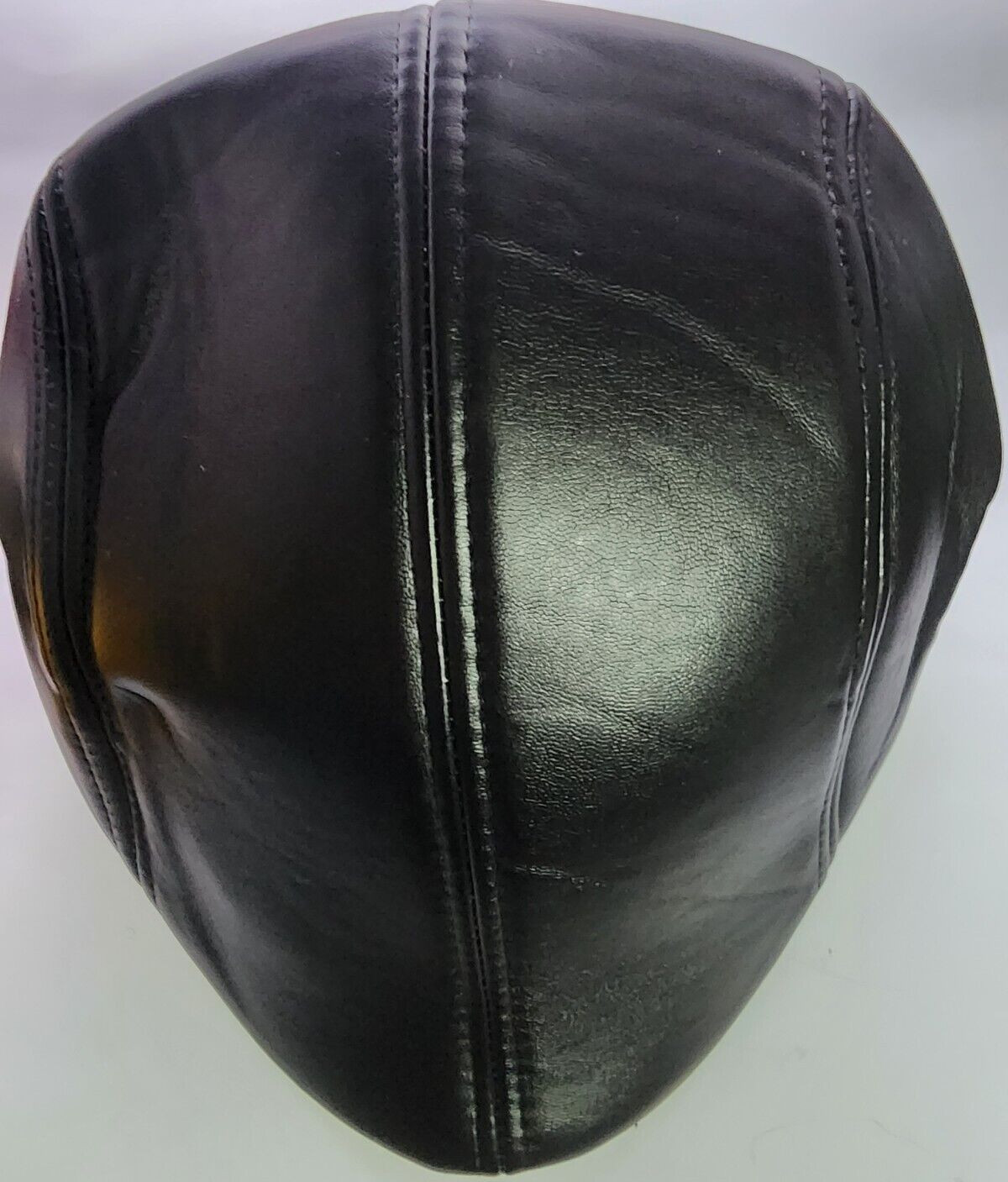 American Bears Men’s Flat Cap Black Faux Leather One Size Fit All