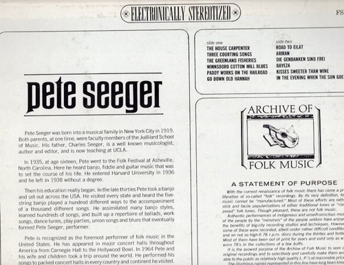 Pete Seeger - Archive Of Folk Music Vinyl LP - Picture 19 of 24
