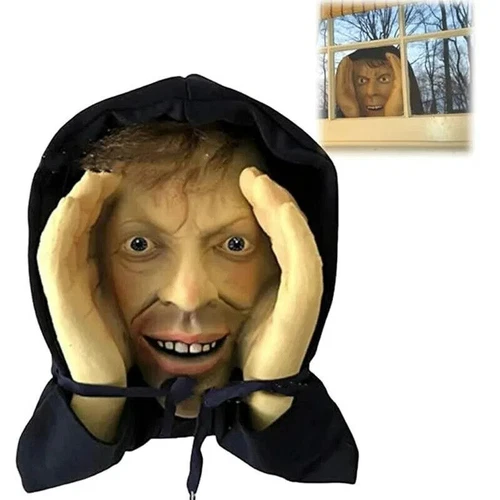 Gruseliger Peeper Freak Halloween Deko Clown Indoor und Outdoor Fensterbehang - Bild 12 von 16
