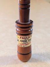Vintage Wooden Faulk's Goose Call CH-44 Lake Charles, Louisiana