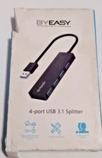 USB Hub  BYEASY 4 Port USB 3.1 Hub, Ultra Slim Portable Data Hub READ