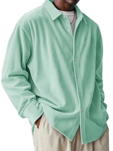 Para hombres Camisa de Pana Chaqueta Moda Chaqueta Informal Manga Larga Suelto Cárdigan Prenda para el torso - Imagen 9 de 31