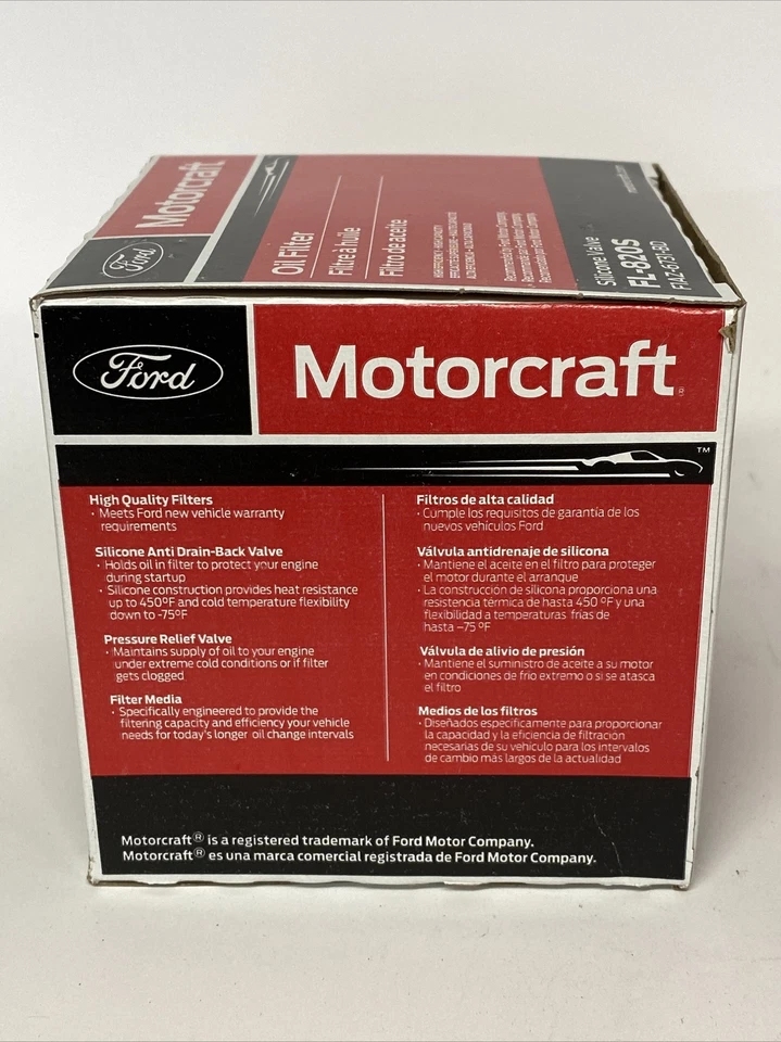 Válvula de Silicone para Filtro de Óleo Motorcraft FL-820S F1AZ-6731-BD 1Pc Novo - Imagem 4 de 4