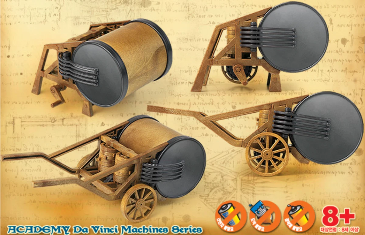 Academy Da Vinci series Mechanical Drum Plastic Model Edu Kit