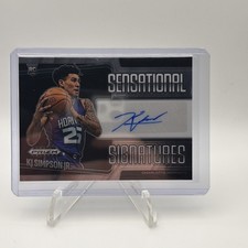 2024-25 Panini Prizm Black KJ Simpson Jr. Sensational Signatures