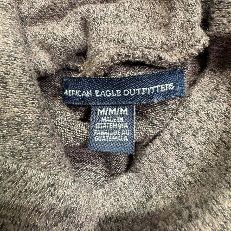 American Eagle Outfitters Dress Womens M Gray Marl Turtleneck Long Sleeve Tunic - Image 2 of 4