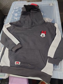 Minnie Mouse Hoodie Jumper 2 3 Years Grey Girls Sweatshirt Disney Primark
