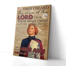 Then I Heard The Voice Of The Lord Vintage Nurse Matte Poster, Poster Wall Art