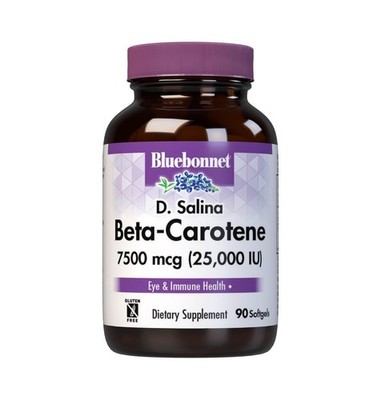 BlueBonnet Mixed Beta-Carotene 25,000 IU 90 Count (Pack of 1), Redish Brown 
