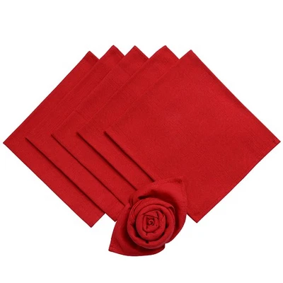 Gariella 6er Set Muster Stoffservietten Servietten 45cm 100% Baumwolle Rot - Bild 1 von 4