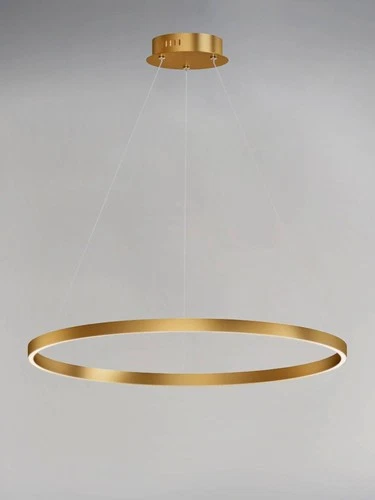 ET2 Groove 31 1/4" Wide Gold LED Ring Pendant Light - Picture 2 of 7