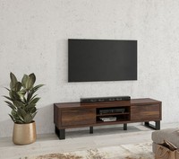 "Lowboard \"Halle\" Tv-Unterschrank 180Cm Wallace Eiche Schwarz"
