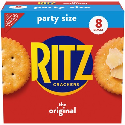 RITZ Original Crackers 27.4 oz Party Size Box 8 Individually Wrapped Sleeves