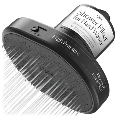 #ad #ad Qure Shower Filter Head High Pressure Reduces Chlorine For Hair Skin Black $99.99