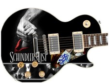 Steven Spielberg Signed "Schindler's List" Custom Graphics Guitar ACOA