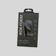 iPhone 16 Pro Max Tempered Glass Screen Protector with Installation Template New