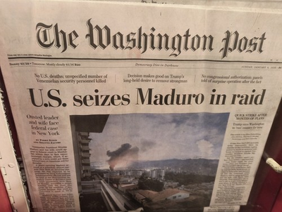 #ad The Washington Post Sunday January 4 2026 U.S. Seizes Maduro in raid $12.00