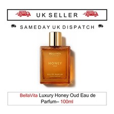 BellaVita Luxury Honey Oud Eau de Parfum 100ml Unisex Perfume Long Lasting - UK