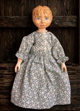 Collectible Handcarved 6.75" Wooden Hitty Girl Doll By Artist Connie Hardt