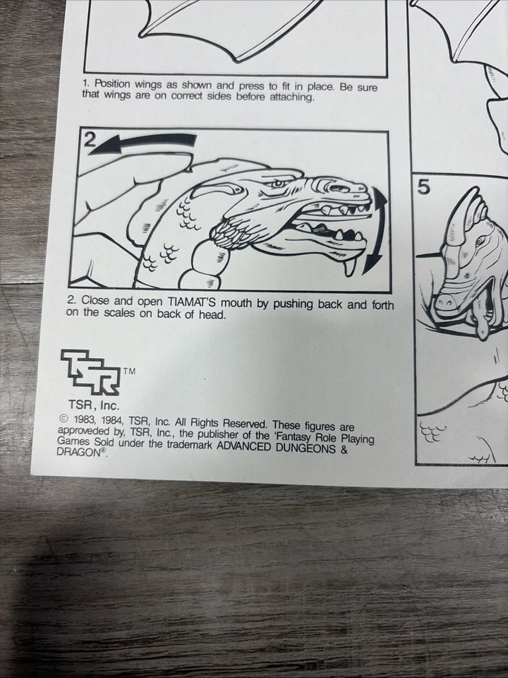 Advanced Dungeons & Dragons TIAMAT 5 HEADED DRAGON Vintage 1983 AD&D Manual - Image 2 of 2