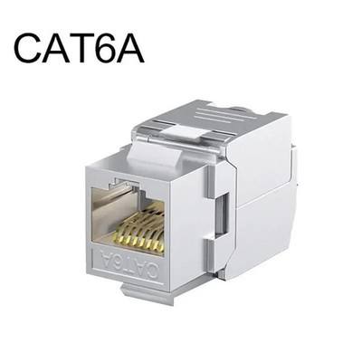 10x CAT.6A Keystone Jack Modul werkzeuglos RJ45 STP LAN Netzwerk Adapter 500 MHz