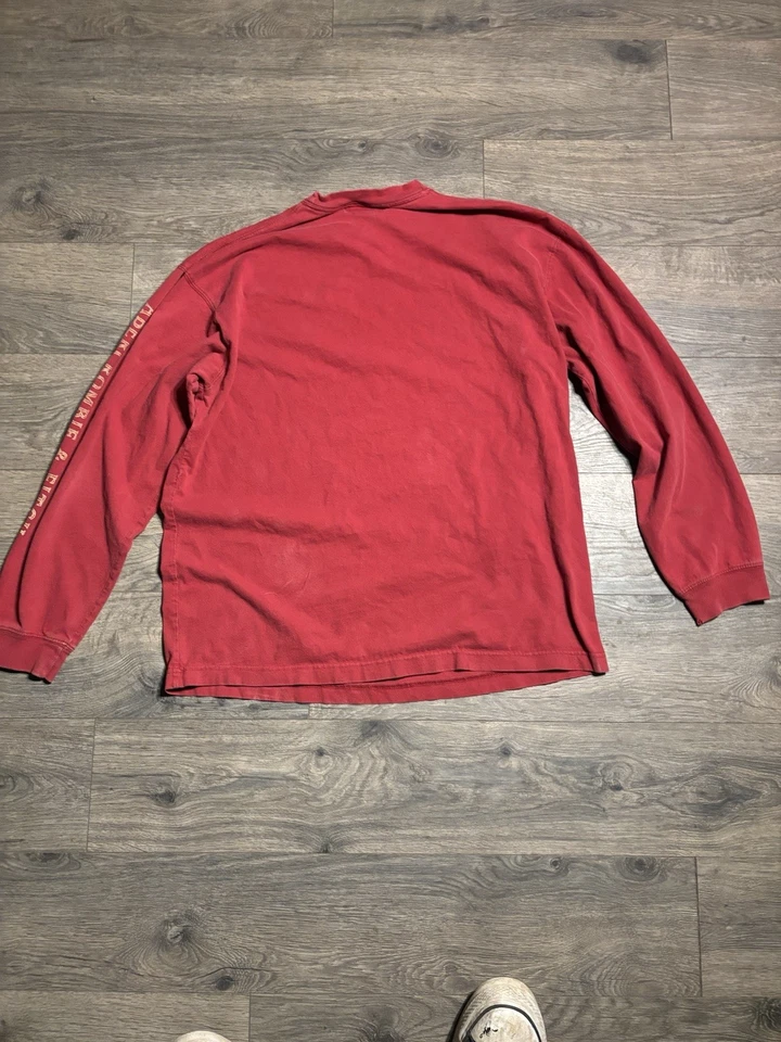 Красная рубашка с длинным рукавом Abercrombie размер большой 2000-е - Изображение 4 из 4