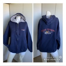 Walt Disney World adult unisex Large navy blue zip hoodie sweatshirt