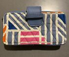 Vera Bradley Pink Id Smart Phone Rfid Wristlet Wallet Gum Pocket