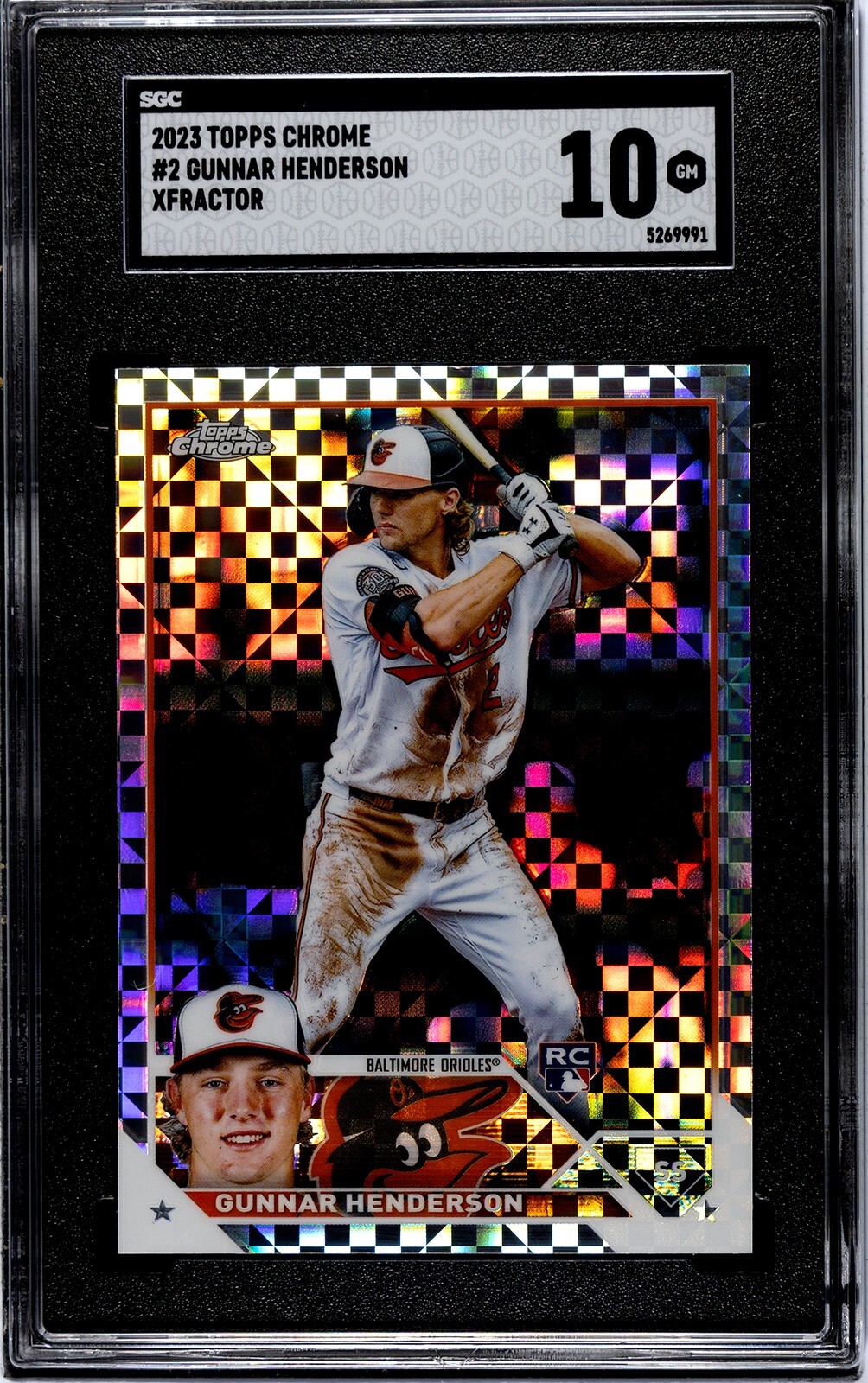 2023 Topps Chrome Gunnar Henderson #2 XFractor RC SGC Gem Mint 10