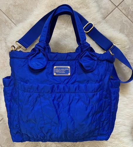 Marc by Marc Jacobs Eliz-a-Baby Nylon Diaper Bag Bauhaus Blue - Picture 5 of 12