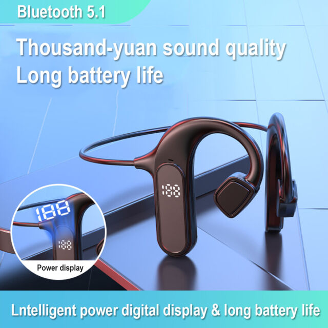 Bone Conduction Bluetooth 5.1 Wireless Headphone Ear Hook Stereo Sports Headset