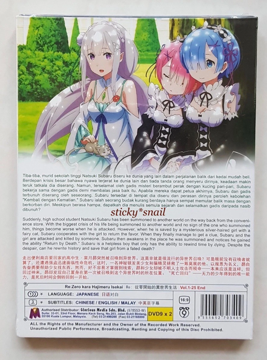 Anime Re:ZERO em Blu-ray - AnimesDVD