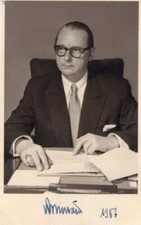 Heinrich von Brentano autograph Federal Minister for Foreign Affairs 1955-1961,