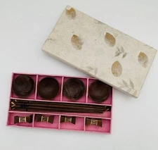 Sushi Serving Set w/ Chopsticks, Chopstick Rests & Sauce Dipping Dishes