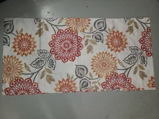 The Company Store "Red Orange Gray Flowers" King Pillowcase