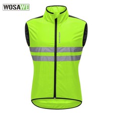 Unisex Cycling Vest Reflective Safety Vest Running Sleeveless Jacket Windproof