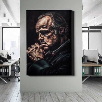 ✅LEINWANDBILD MARLON BRANDO DER PATE DESIGN MODERN KUNST WANDDEKO EXKLUSIV - Bild 1 von 4