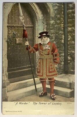Ein Yeoman Warder / Beefeater, Tower of London, Postkarte. Um 1903