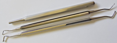 3St. Mundspiegel Griff+Zahnstopper kugel, Beidseitig Fig. 2+3,rostfreim Edelstal