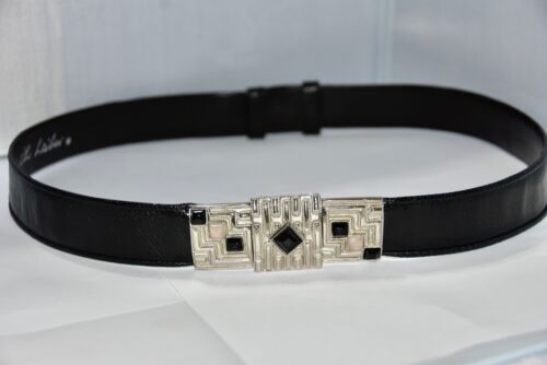 Judith Leiber Amen Wardy Wide Black Snakeskin Gold Plated  display picture 2
