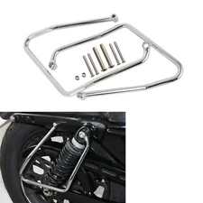 Chrome Saddlebag Support Bracket Fit For Harley Sportster XL883 1200 2004-2016