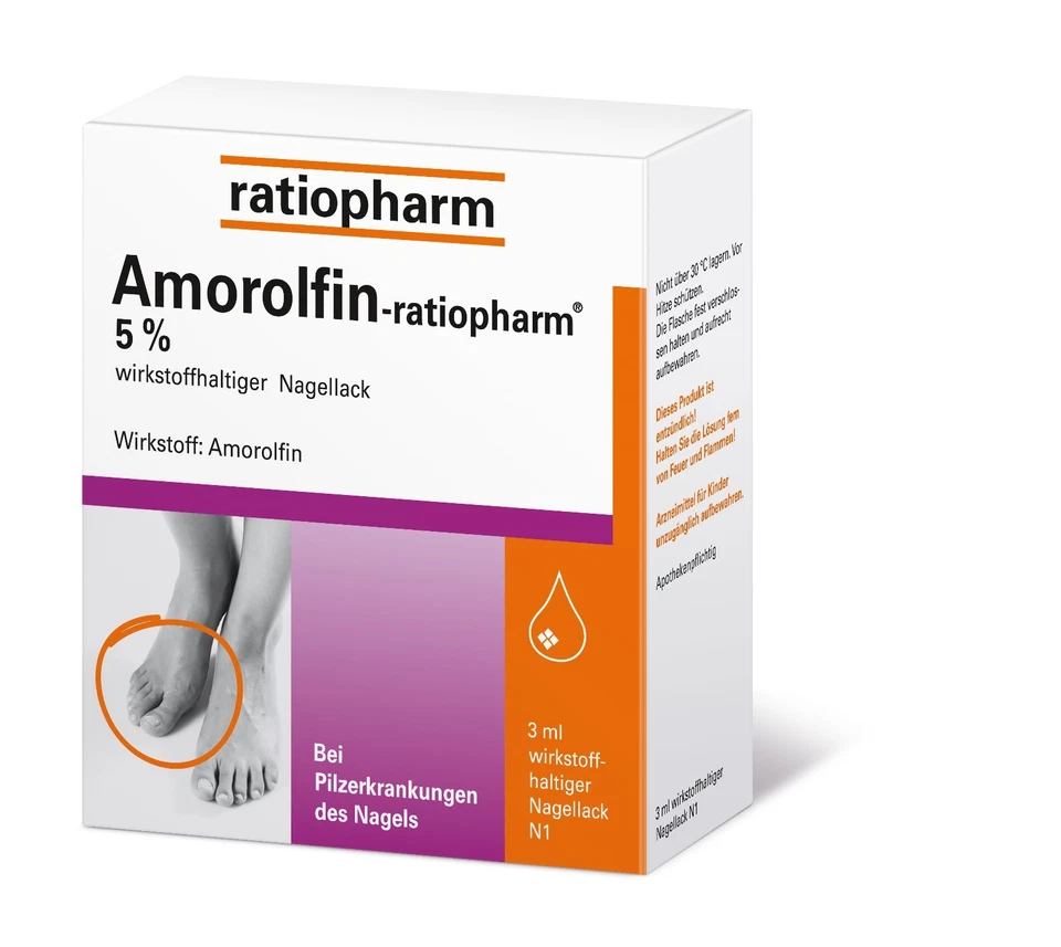 AMOROLFIN Ratiopharm 5% 5ml Nagellack PZN 09199196 5 ml Katharinenapotheke