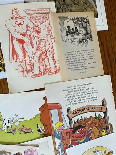 Lot Of 30 VINTAGE CHILDREN'S BOOK PAGES Junk Journal, Scrapbooking Ephemera DB-6 - Picture 7 of 12