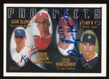1996 Topps STEVE MONTGOMERY BRANDON REED Signed Card autograph AUTO