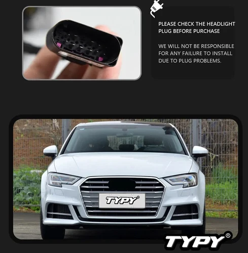 Par de faros delanteros proyectores DRL para Audi A3 S3 2017-2020 actualización LED OEM - Imagen 10 de 14