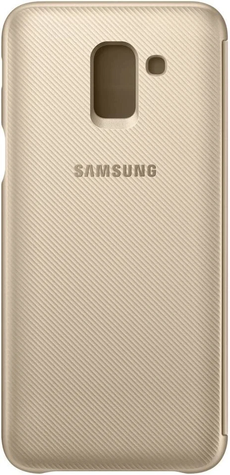 Funda Samsung Folio Cartera Funda para Samsung Galaxy J6 2018 Dorado Foto 3 de 4
