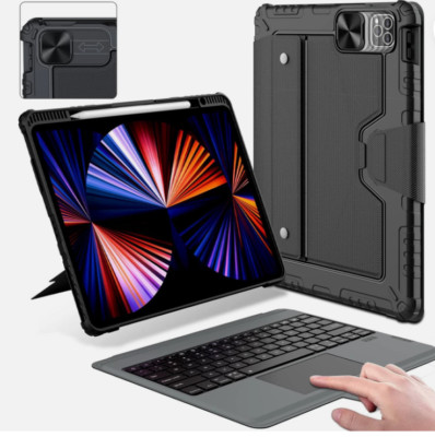 NEW Milliken Keyboard Case iPad Air 13-inch (M2 2024)iPad Pro 12.9 Case, Black