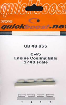 Quickboost Beechcraft C-45 Engine Cooling Gills ICM kit 1:48 Modell-Bausatz TIPP