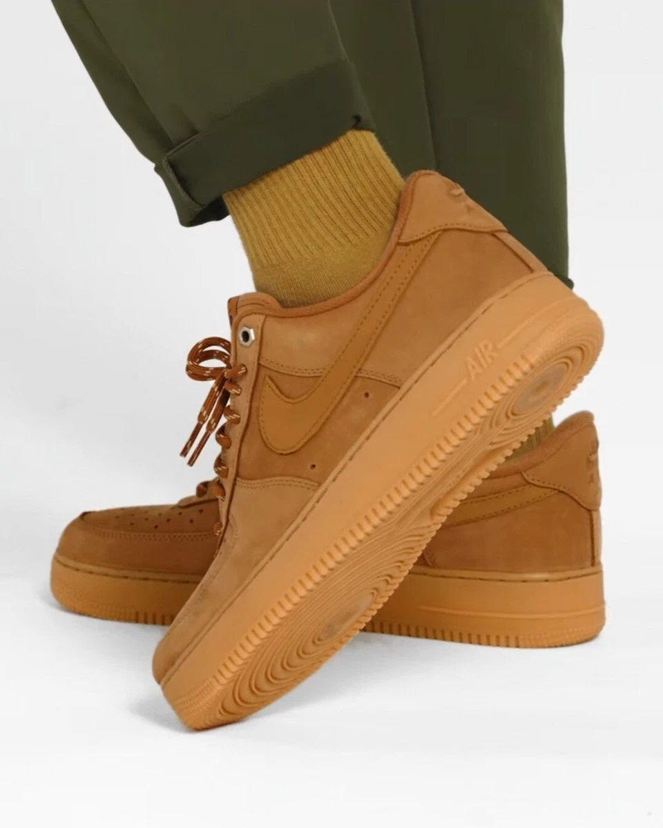 Nike air force one trainers flax suede gum store