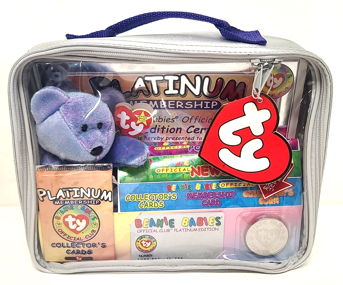 Beanie Babies Official Platinum Edition Collector's Bag Cards Coin